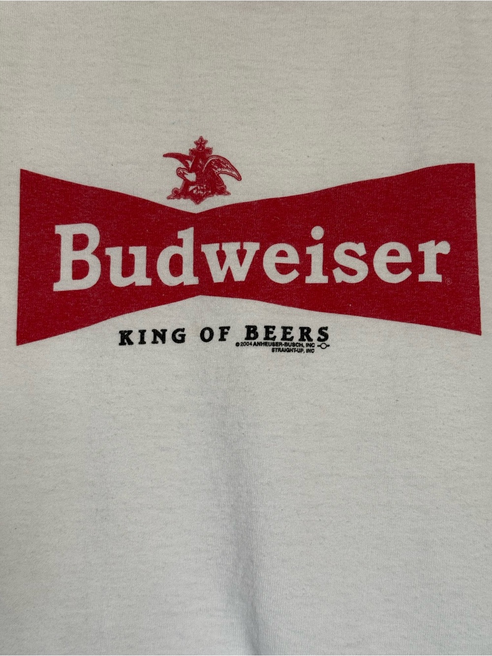 Vintage 80’s Budweiser King of Beers Ringer Tee - Bud Heavy - Men’s Large